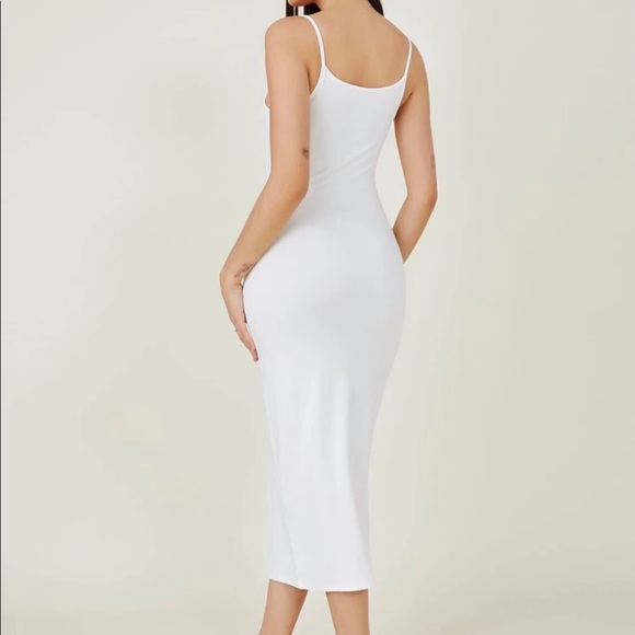 Basic dress tank long gray white maxi women - Picture 3 of 13